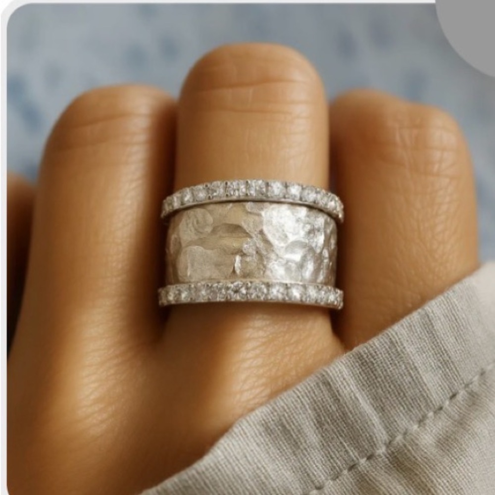 Bundle 3 - Sterling Silver Hammered Band Rings